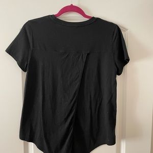 Black tee with open / tie back